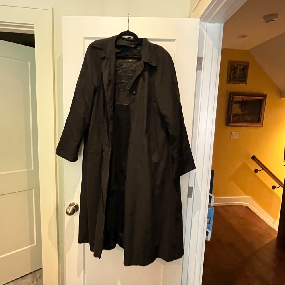 Vintage Relaxed Fit Oversized Sanyo Japan Designer Trench/Over Coat with Liner - Picture 8 of 11